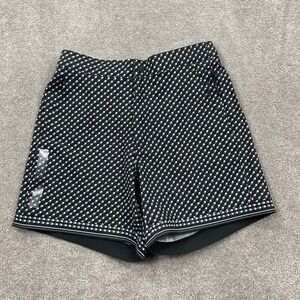 VRST Mens 6" Resort Short Printed Pure Black Geometric Relaxed Fit Small NEW